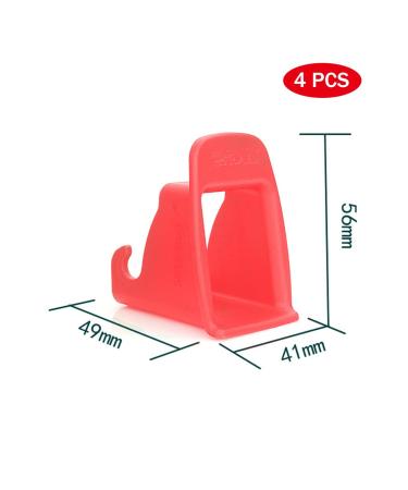 Amacoam Car Seats Fastening Set - Universal Isofix Connector Aids | 4-Piece Red Anchor Kit for Secure Seat Installation - Buy Online on GoSupps.com