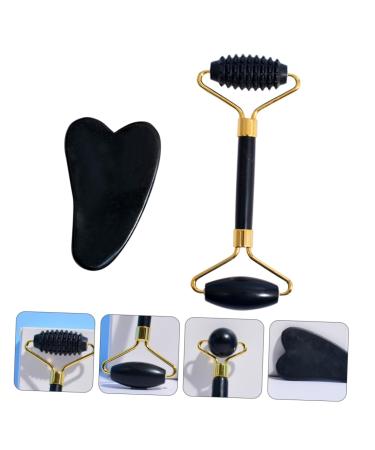 FRCOLOR 2pcs Obsidian Facial Massage Roller Set for Women - Boost Skin Health & Glow - Buy Online on GoSupps.com