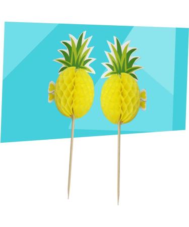10 Pcs Wedding Decor Cupcake Toppers Cupcake Topper Decorations Cupcake Picks Cupcake Sticks Cupcake Pick Sticks Paper Cup Hawaii 3d Bamboo Yellow medium - Buy Online on GoSupps.com