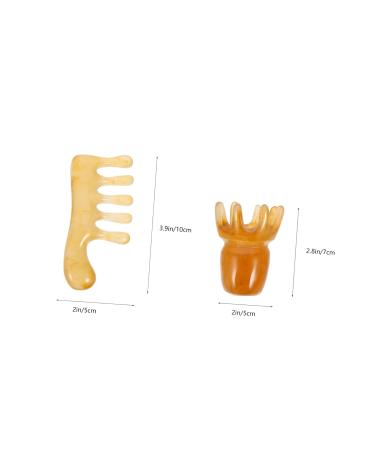 FRCOLOR 8 STK Jade Massage Comb Set - Hair & Facial Massage Tools for Relaxation & Wellness - Buy Online on GoSupps.com