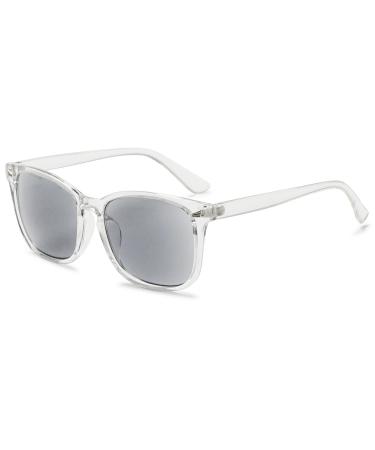 Vevesmundo Reading glasses with sun protection Tested reading aid visual aid sunglasses sunny reading glasses with presumption women men 1 piece transparent sun reading glasses 1.25 x