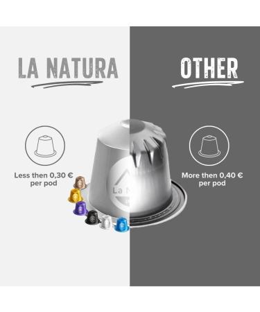  La Natura LIFESTYLE La Natura Lifestyle Coffee Test Box | 120 Coffee Capsules in 6 Different Varieties | 100% Recyclable - Buy Online on GoSupps.com
