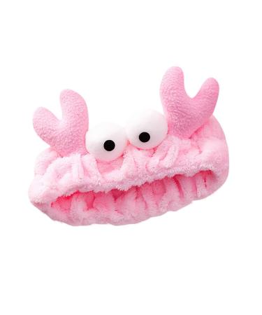 95Scloud hair band Cartoon headband make-up super soft cosmetics hair band hair band hair accessories hair tires for facewear spa facial cleaning facial care make-up (pink)