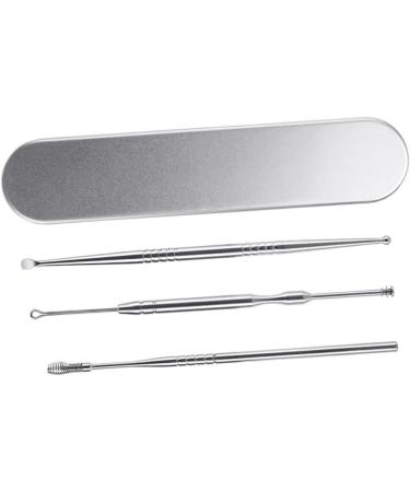 DOITOOL 3pcs Stainless Steel Ear Spoon Set - Ear Wax Cleaner and Remover for Humans - Silver Earmuffs - Buy Online on GoSupps.com