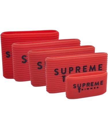 Clipper Grip SGR50 Professional Barber Grippers by Supreme Trimmer | 5 Piece Non-Slip Clipper Grips Barber Sleeve for Clipper Trimmer & Shaver | Red - Buy Online on GoSupps.com