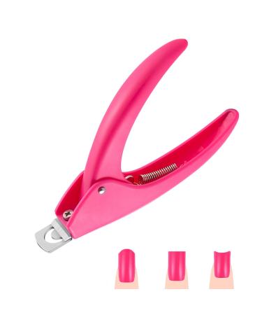 JeoPoom Nail Clipper Acrylic Nail Tips Cutter Professional Manicure Pedicure Trimmer Nail Care Tools(Pink)