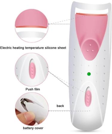 Yopeissn Pink Electric Eyelash Curler Lasting and Portable Shaping Curling Eyelash Clip - Buy Online on GoSupps.com