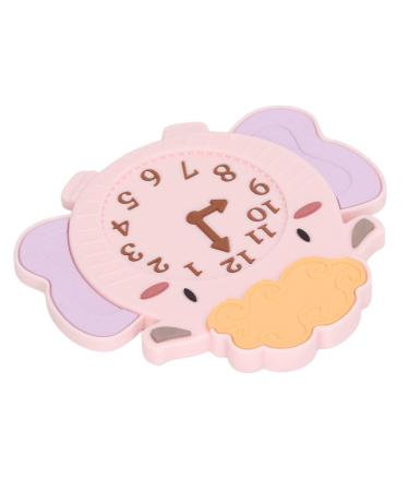 Teething Toy Cartoon Animal Alarm Clock Shaped Teething Toy Gum Relief Infant Soft Silicone Cute Teething Chew Toy (Type 2)