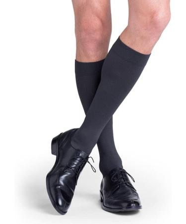 SIGVARIS Men's Microfiber 820 Closed Toe Calf-High Socks 20-30mmHg - Black LL - Large Long for Ultimate Comfort & Support - Buy Online on GoSupps.com