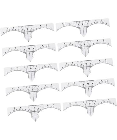 FOMIYES Scale Ruler 10pcs Set Eyebrow Stencil Makeup Gadgets Eyebrow Guide Measure Tool Template Disposable Eyebrow Tools - Buy Online on GoSupps.com