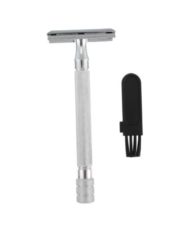 Merryhapy rustproof manual razor razor with a straight blade for men trimmer for men of professional double -sided single razors manual beard trimmer Maquina de afeitar para white 1 piece (1 Pack)