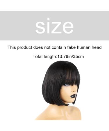 Black Bob Wig with Fringe - Short Synthetic Hair Wig for Women | Perfect for Parties, Cosplay & Costumes - Buy Online on GoSupps.com