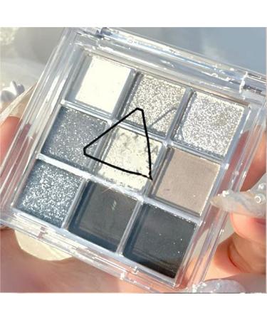 PICKX 9 Colors Glitter Eyeshadow Makeup Palette Matte High Pigmented Colorful Creamy Texture Eye Shadow Powder Natural Waterproof Long Lasting Eyeshadow Powder Cosmetics (silver) - Buy Online on GoSupps.com