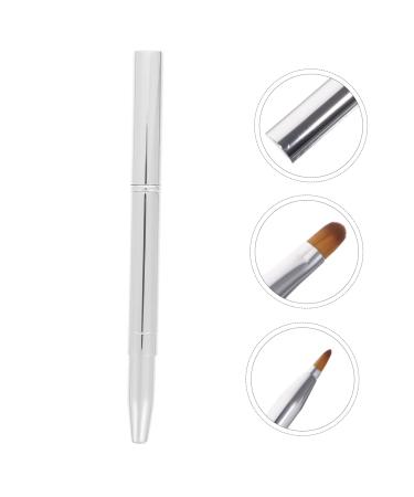MERRYHAPY Double Ended Lipstick Brush - Professional Makeup Tool for Lip Eyeshadow & Concealer | Best Lip Makeup Applicator - Silver - Buy Online on GoSupps.com