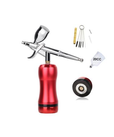 Portable Mini Replace Battery High Pressure Psi Airbrush Compressor Kit Nail Beauty Salon Spray Paint Private (Size : Part D Red)