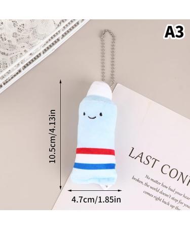 Adorable Plush Toothpaste Toothbrush Doll Keychain - Fun Cartoon Toy for Kids | Perfect Gift Idea! - Buy Online on GoSupps.com