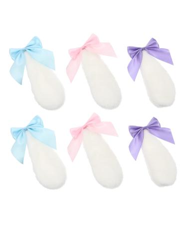 FRCOLOR 3 Pairs Plush Rabbit Ear Hair Clip womens hair clips bunny ears hair clip easter hair barrettes hair barrettes for women Cartoon Hair Clips cosplay pair clip Miss fabric