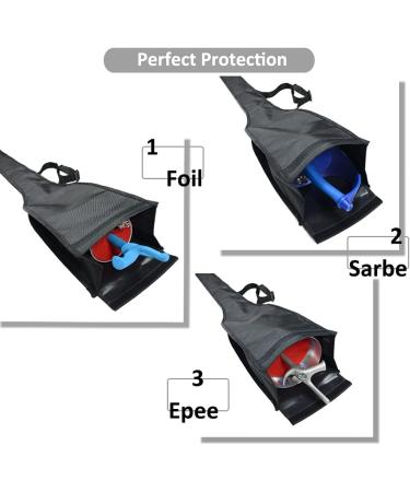 ThreeWOT Thickened Fencing Sword Bag | Shoulder Sling for Foil, Sabre, Epee | Blue/Black - Buy Online on GoSupps.com