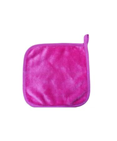 kawehiop 10 Pieces Woman Face Cleaning Cloth Reusable Washable Solid Color Hanging Girls Ladies Makeup Cosmetic Remover Pad Rose Red