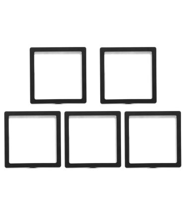Minkissy 5 piece of armor storage box jewelry organizer Clear floating frame holder floating display holder holder for nail tip organizer 3D small craft sport earrings