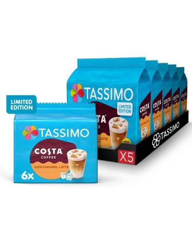 Tassimo Costa Iced Caramel Latte Coffee Pods x6 (Pack of 5 Total 30 Capsules)