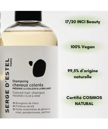 SERGE D'ESTEL PARIS - Colored Hair Care 500ml Shampoo and Mask for Colored Hair Nourishes Moisturizes Hair Protects & Prolongs Plant Coloring Natural Care 100% Vegan Made in France - Buy Online on GoSupps.com