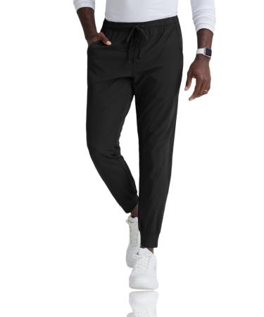 BARCO Skechers Vitality Crew Scrub Jogger for Men - Medical Cargo Pant 4-Way Stretch Sustainable Fabric Men's Scrub Pant Large Black