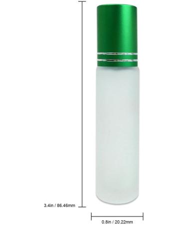 Beauticom 10ml Roller Bottles with Metal Cap & Stainless Steel Balls - Essential Oil Perfume Aromatherapy Lip Gloss (6 Pack Green) - International Shipping Available - Buy Online on GoSupps.com