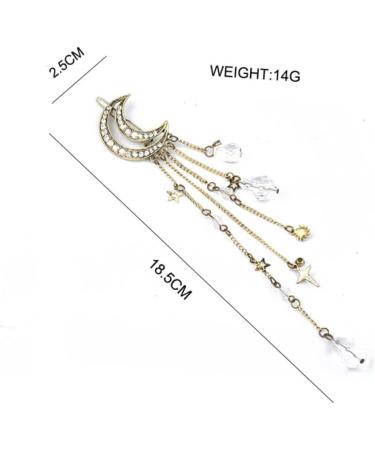 minkissy Goody Hair Clips for Women Hair Accessories for Women Rhinestone Barrettes Rhinestone Hair Accessories Rhinestone Hair Clip Women Hair Accessories Tassel Clip Moon Women's Pendant - Buy Online on GoSupps.com