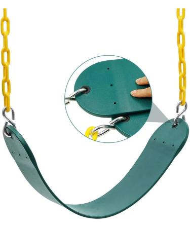 66 Heavy Duty Swing Seat with Plastic Coated Chain - Green | Replacement Swing Set Accessories - Buy Online on GoSupps.com
