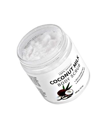 Buy Coconut Milk Body Scrub & Peeling Cream | 340g Moisturizer & Brightening Gel - International Shipping Available - Buy Online on GoSupps.com