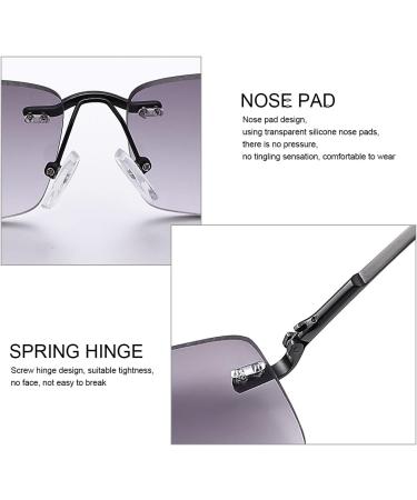 YIMI Full Lens Reading Glasses for Men & Women - Spring Hinge Anti Blue Light UV400 Protection Tinted Sun Readers - Black 2.5x - Buy Online on GoSupps.com