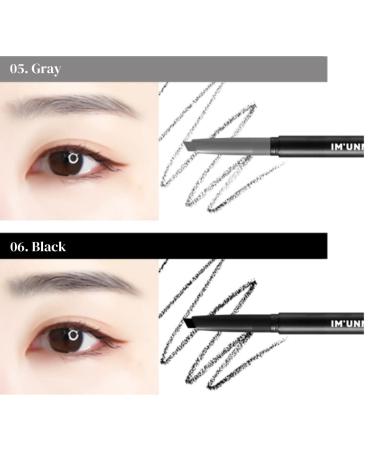 IM UNNY Eyebrow Pencil (Black-brown) - Waterproof, Ultra-Triangle Tip for Hair-like Strokes, Longwearing & Soft | Korean Makeup - Buy Online on GoSupps.com