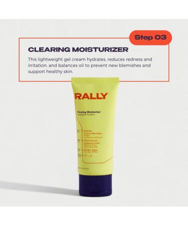 RALLY Plant-Based Gel Cream Moisturizer | Hydrate & Control Blemishes for Teens & Athletes | 2 OZ - International Shipping Available - Buy Online on GoSupps.com