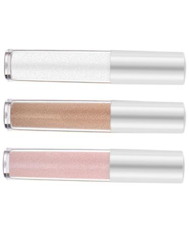 DRESSOOS 3pcs Polarized Monochrome Eyeshadow Women Glitter Eyeshadow Glitter Eye Shadow Korean Makeup Plastic