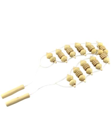 Healifty Wooden Massage Roller for Pain Relief Improves Blood Circulation (Mixed Color)