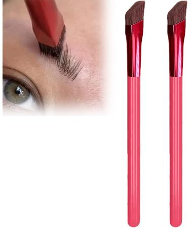 Multi-Function Eyebrow Brush 2Pcs Eye Brow Concealer Contour Brush to Shape and Conceal Eyes Square Eyebrow Brush Eyebrow Brush Angled Eyebrow Brush (2Pcs Brush)