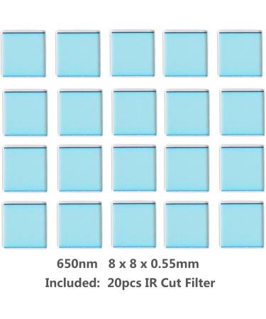 Gzikai 8mm IR-Cut Blocking Filter 20pcs/1 Lot - Optical Multi-Coating Color Low-Pass IR Filters - Buy Online on GoSupps.com