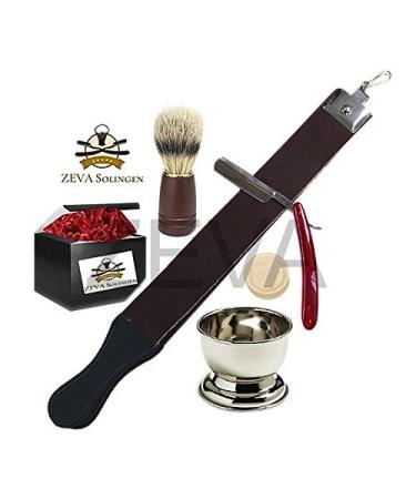 5 Pc Straight Razor Starter Shaving Set by ZEVA