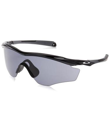 Oakley Men's Oo9343 M2 Frame XL Shield Sunglasses Polished Black/Grey 45 Millimeters