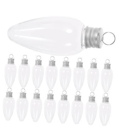 Yardenfun 20pcs Small Light Bulb Candy Bottle Juice Bottles DIY Candy Bottle with Cover Ornament Banquet