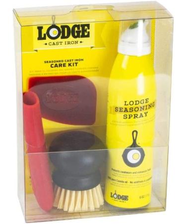 Lodge Seasoned Cast Iron Care Kit - 6oz - Complete Iron Care Set - Buy Online on GoSupps.com