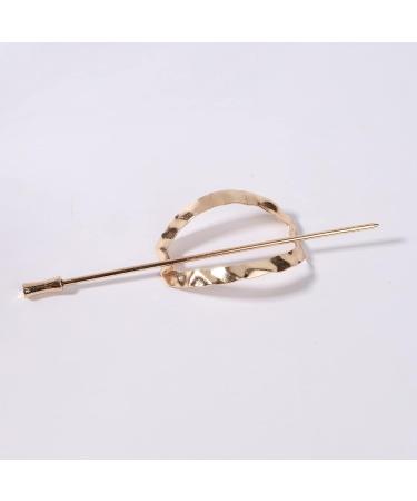 Yheakne Gold Metal Hair Slide Clip Barrette | Geometric Hair Holder Pin for Women and Girls | Decorative Alloy Hair Accessories - Buy Online on GoSupps.com
