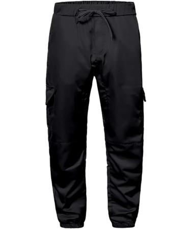 Heeren Pants 2023 | Men's Loose Casual Overalls | Stylish Hipster Sports Trousers | Black Wide-L Fit - Buy Online on GoSupps.com