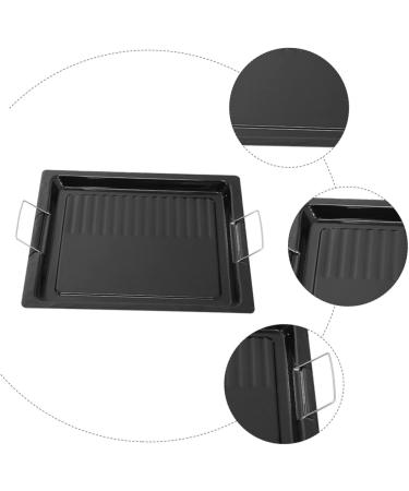 Yardwe 2 Pcs Grill Plate Cast Iron Barbecue Pan Steak Accessories Grilled Barbecue Iron Plate BBQ Iron Plate Nonstick Bakeware Non Stick Baking Pan Barbecue Plate Household Items Square - Buy Online on GoSupps.com