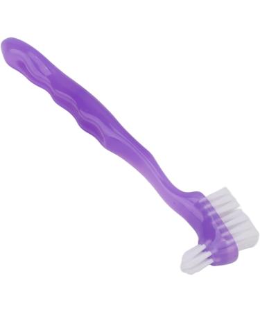 Buy LIZEALUCKY Portable Double Sided Denture Brush - Dual Head Cleaning Toothbrush for False Teeth - Multi Layered Bristles - Purple - Buy Online on GoSupps.com