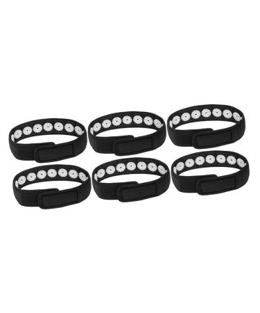Beaupretty 3 sentences 2st head massage band Deep tissue shoulder massage device Neck massage device for pain relief skin lift and chin strap massage stirrel electrical belt 70x7cmx3pcs blackx3st