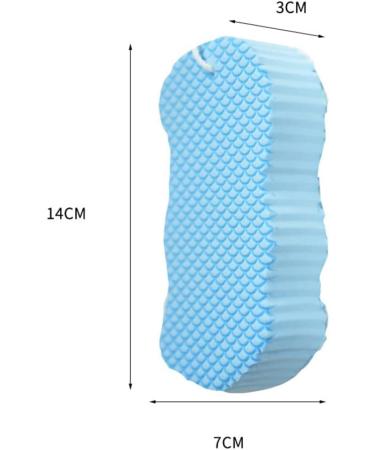 2PCS Exfoliating Bath Sponge Set for Shower | Soft 3D Bath Sponge Brush | Dead Skin Remover for Body - Buy Online on GoSupps.com