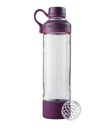 BlenderBottle Mantra Glass Shaker Bottle for Protein Mixes  20-Ounce  Plum Plum Shaker Bottle