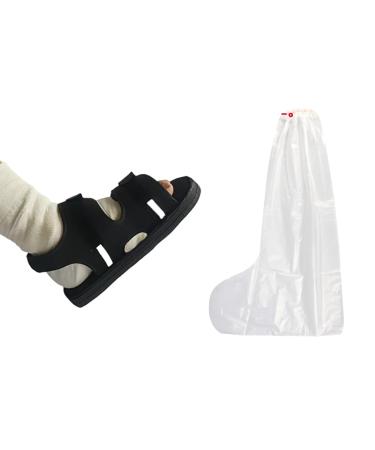 Cast Shoe Open Toe Post Op Shoe Fracture Foot Surgical Support Walking Boot Surgery Recovery Plaster Shoe for Broken Toes Foot Injuries Sprained Ankle Pain Relief Shoe Plastered Slipper Protector M